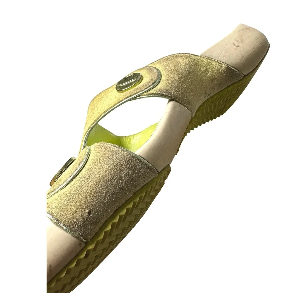 Nike Lab Sandal Womens Green G Series Open Toe Slide Wedge Suede Sz 9 Y2K KC